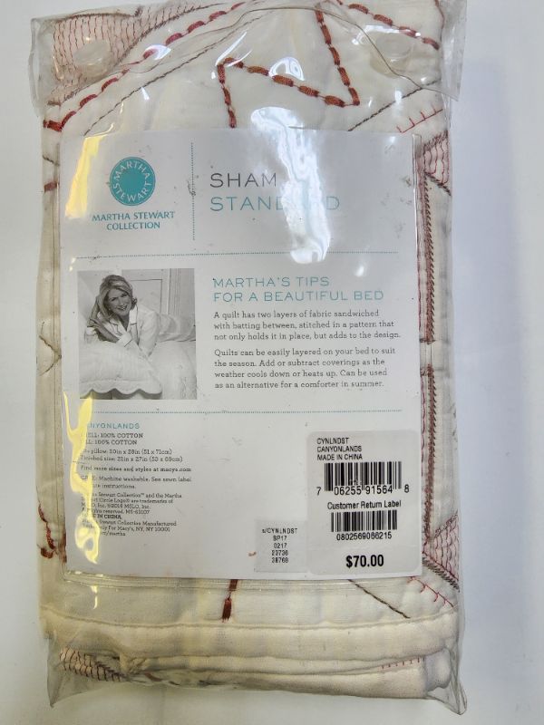 Photo 2 of Martha Stewart Sham Standard 100% cotton 20 x28 