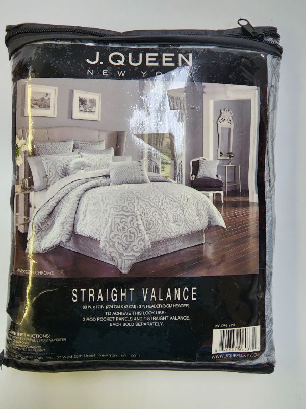 Photo 2 of J Queen Harrison Chrome Straight Valance 88in x 17in 