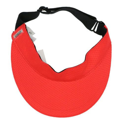 Photo 4 of CALVIN KLEIN Women's Textured Knit Sporty Visor One Size Red Adjustable Elastic