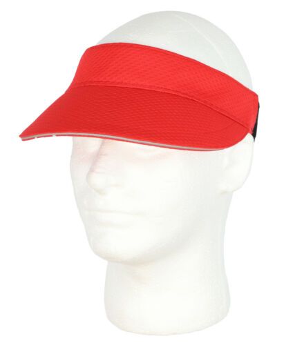 Photo 2 of CALVIN KLEIN Women's Textured Knit Sporty Visor One Size Red Adjustable Elastic