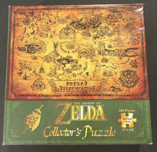 Photo 1 of Legend of Zelda Collectors Edition Puzzle Hyrule Map 550 Pc 18 x 24 New in Box