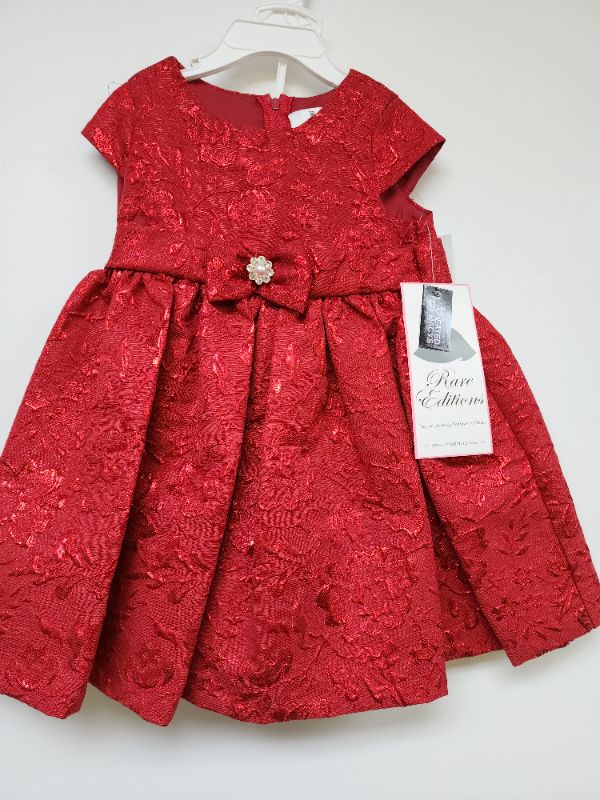 Photo 1 of RARE EDITIONS GIRL 2 PIECE RED DRESS 18M