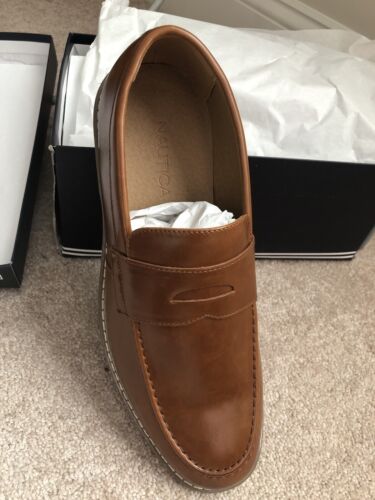 Photo 3 of 10.5 Nautica Men’s ELIAS Loafers Tan Smooth Slip On Casual Shoes Size 10.5 NEW
