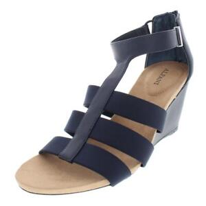 Photo 1 of Size 8 M Alfani Women Pearrl Open Toe Casual Wedged Sandals Deep Navy