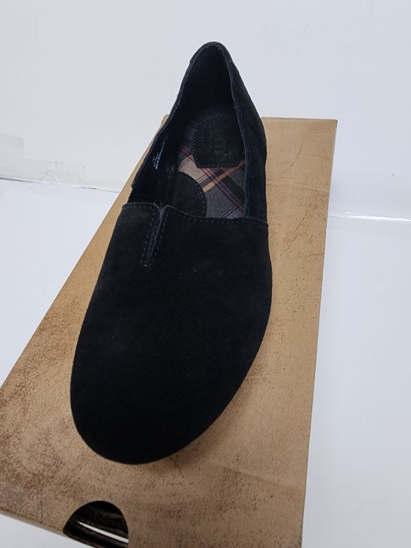 Photo 2 of Size 7 Born Women Sebra  Black Suede Round Toe Flat Comfort Slip on Shoes Size 7 M