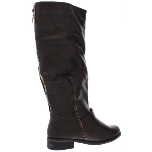 Photo 2 of Black Size 7.5 W Women XOXO Minkler Wide Calf Mid Calf Riding Boots, Black, 7.5 W US