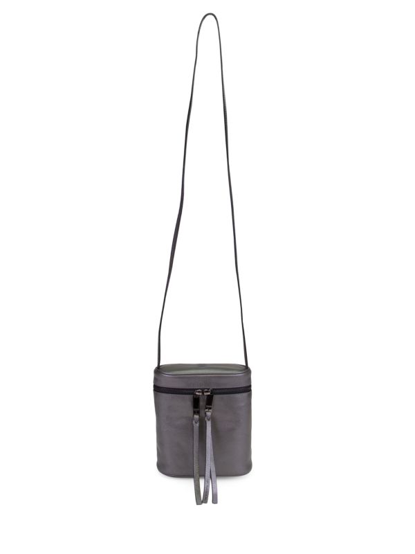 Photo 2 of T TAHARI North-South Top Zip Canteen Crossbody - Rectangular crossbody in a pebbled leather construction - Top zip closure - Inner zipper pocket
Lined - Leather - rossbody strap, about 25.25" drop - 6.75"W x 7.25"H x 3.25"D 