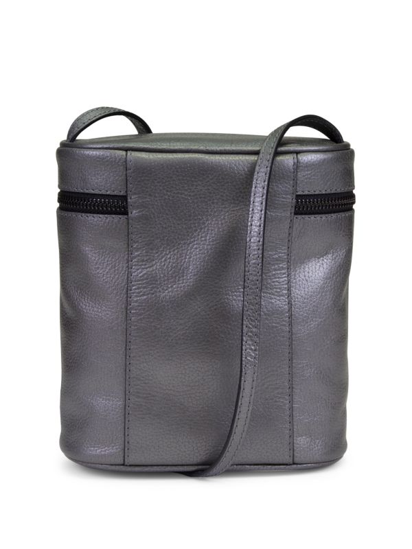 Photo 3 of T TAHARI North-South Top Zip Canteen Crossbody - Rectangular crossbody in a pebbled leather construction - Top zip closure - Inner zipper pocket
Lined - Leather - rossbody strap, about 25.25" drop - 6.75"W x 7.25"H x 3.25"D 