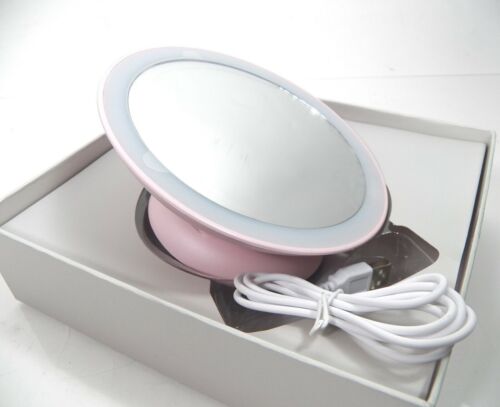 Photo 1 of Macy's Beauty Collection Round Light-up Mirror with Magnetic Base, Pink