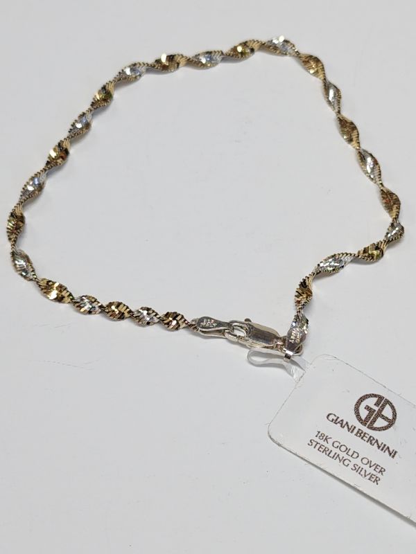 Photo 1 of Giani Bernini Sterling Silver 18k Gold/Sterling Silver Twist Bracelet Made in Italy