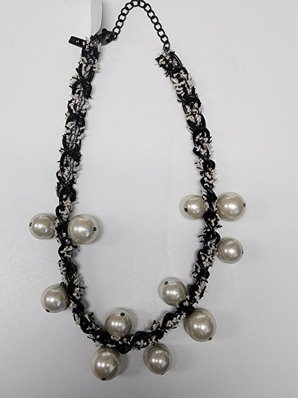 Photo 1 of INC Women’s Bauble Necklace Faux Pearl  Black/White 