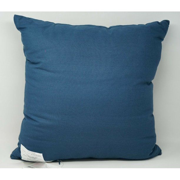 Photo 2 of Whim by Martha Stewart Collection Mahal Cotton Embroidered 18 Inch Square Decorative Pillow, Blue
