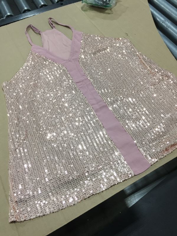 Photo 2 of sparkly spaghetti strap vneck shirt (S)