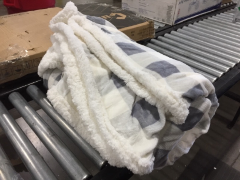 Photo 1 of Eddie Bauer Ultra-Plush Collection Throw Blanket-Reversible Sherpa Fleece Cover, Soft & Cozy, Perfect for Bed or Couch, Mountain Grey--60"L x 50"W
