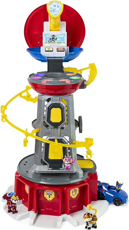 Photo 1 of Paw Patrol, Mighty Lookout Tower with 4 Exclusive Bonus Action Figures, Toy Car, Lights and Sounds (Amazon Exclusive), Kids Toys for Ages 3 and up
