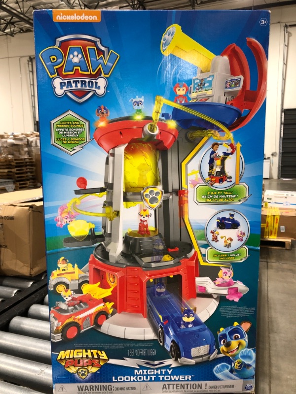 Photo 2 of Paw Patrol, Mighty Lookout Tower with 4 Exclusive Bonus Action Figures, Toy Car, Lights and Sounds (Amazon Exclusive), Kids Toys for Ages 3 and up
