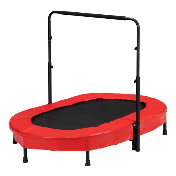 Photo 1 of  Mini Rebounder Trampoline, with Adjustable Handle, for Two Kids, Parent-Child, Red
