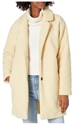 Photo 1 of Daily Ritual Women's Teddy Bear Fleece Oversized-Fit Lapel Coat I Size Large