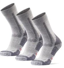 Photo 1 of DANISH ENDURANCE Merino Wool Cushioned Hiking Socks 3-Pack I Size Large