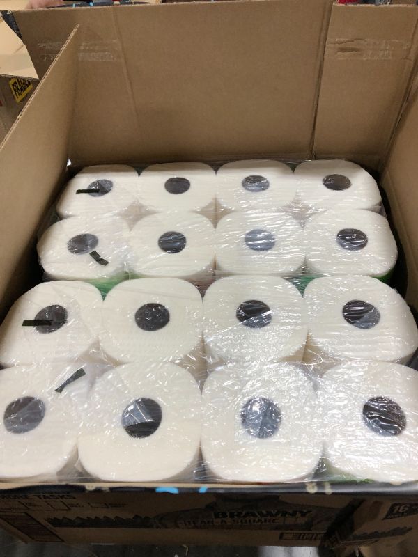 Photo 2 of Brawny Tear-A-Square Paper Towels, 16 Double Rolls = 32 Regular Rolls, 3 Sheet Size Options, Quarter Size Sheets