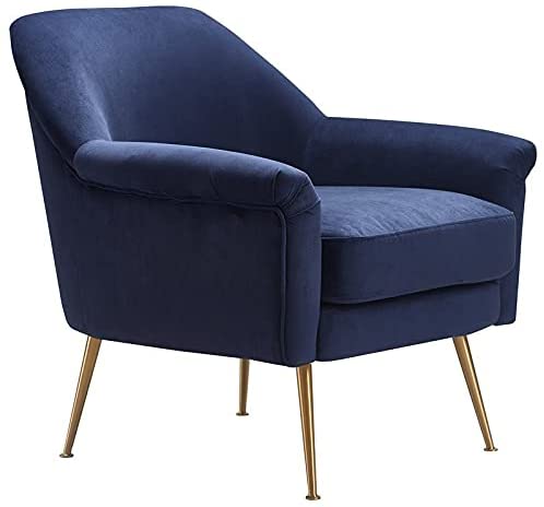 Photo 1 of Elle Decor Ophelia Lounge Chair French Navy Blue
