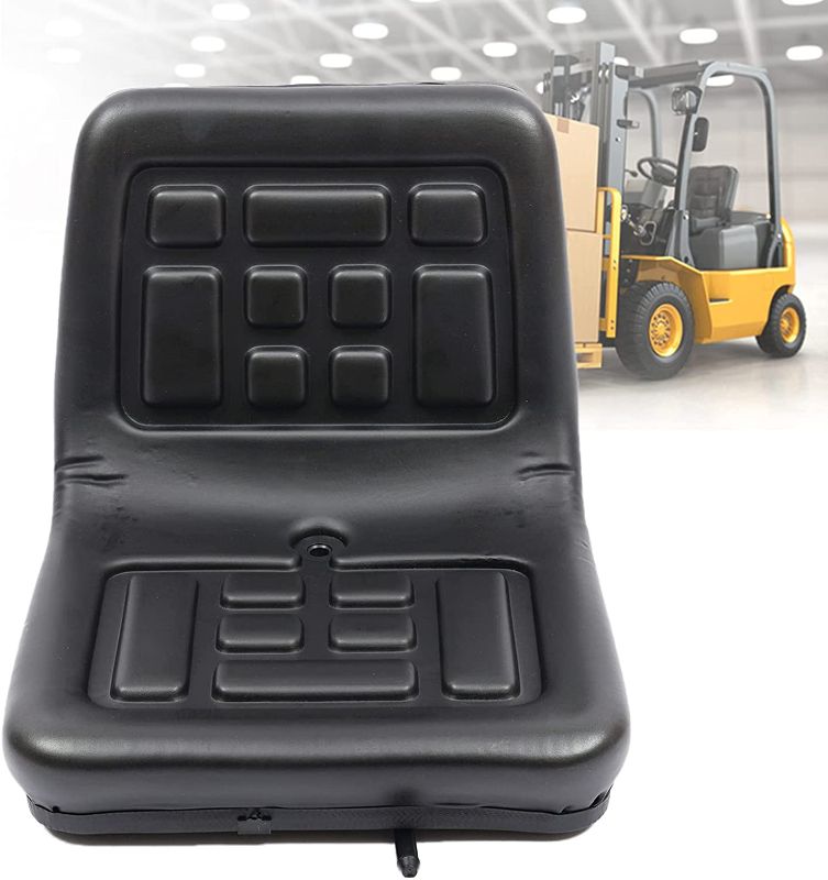 Photo 1 of 2 Pack Universal Tractor Seat with Slide Track Easy Installation Durable(Black) , Adjustable PU Leather + Anti-Rust Iron Plat
