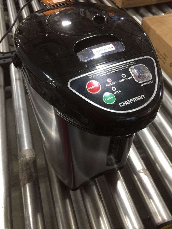 Photo 1 of Chefman Electric Hot Water Pot Urn w/Auto and Manual Dispense Buttons