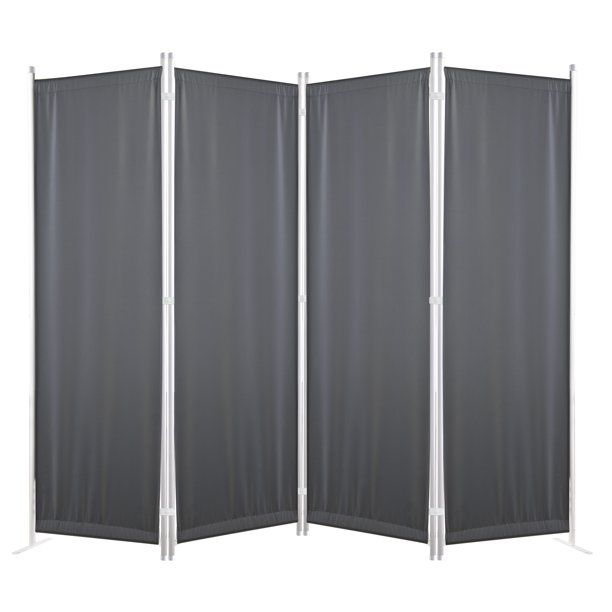 Photo 1 of 4 Panel Partition Room Dividers Folding Privacy Screen Temporary Wall Divider Freestanding Room Separator
