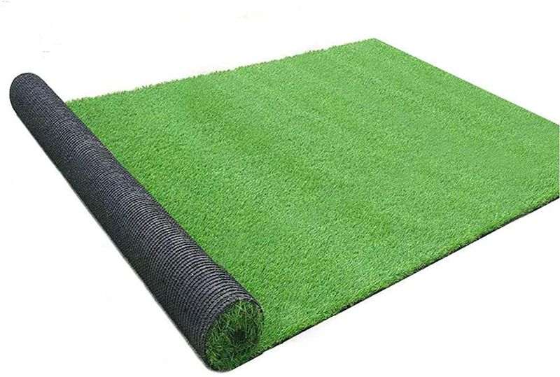 Photo 1 of Artificial Grass Mats Lawn Carpet, Synthetic Rug Indoor Outdoor Landscape, Fake Faux Turf for Decor synthetic turf 94 in