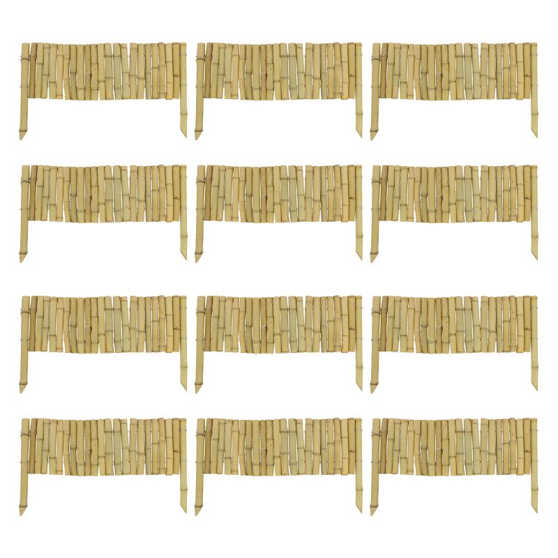 Photo 1 of 7Penn Bamboo Garden Border Edging 12PK - 23in Flexible Bamboo Edging Trim
