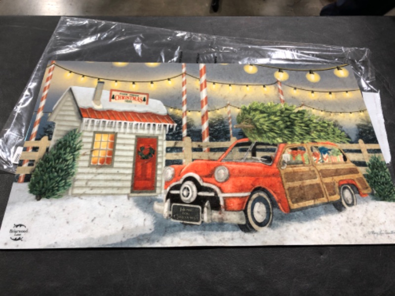 Photo 2 of Briarwood Lane Home for Christmas Doormat Wagon Indoor/Outdoor 18" x 30"
