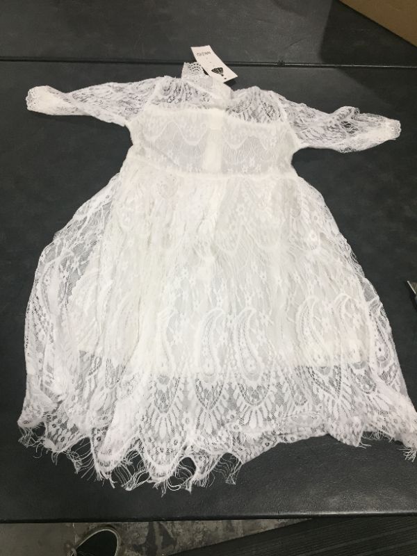 Photo 1 of GIRLS WHITE DRESS SIZE 120