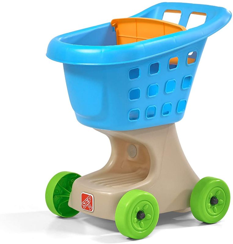 Photo 1 of Step2 Little Helper's Shopping Cart | Blue Toy Shopping Cart for Toddlers
