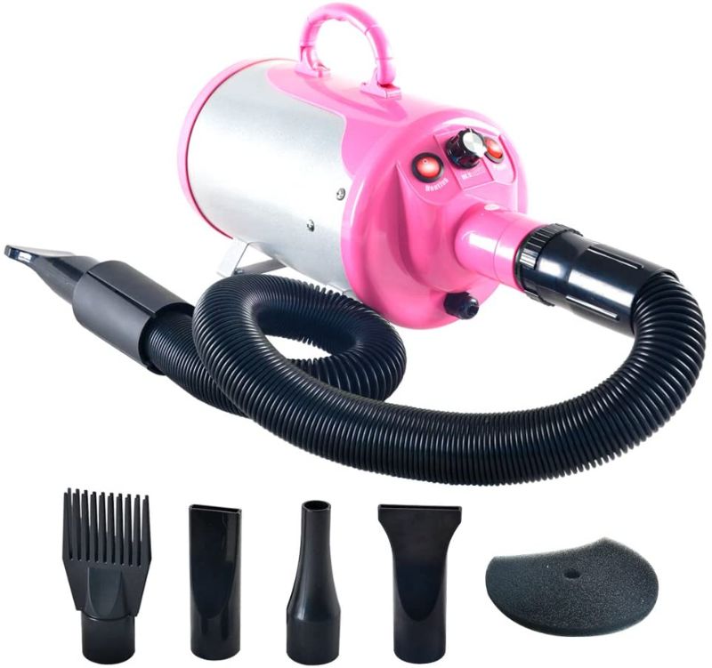 Photo 1 of 3.2HP Stepless Adjustable Speed Pet Hair Force Dryer Dog Grooming Blower with Heater