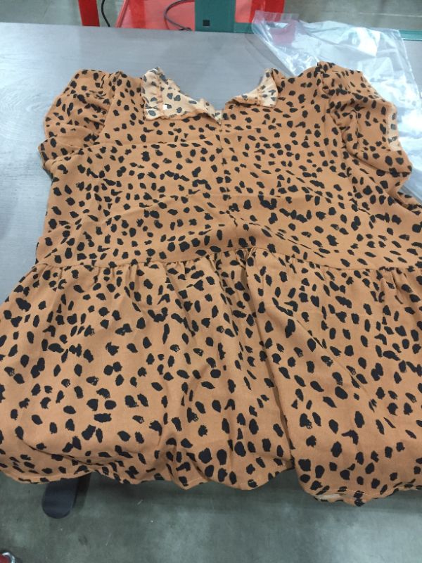 Photo 1 of Womens (L) Brown Leopard Print Blouse