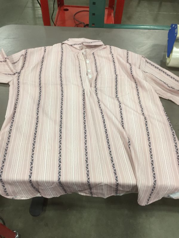 Photo 1 of Mens (XL) Pink Floral Striped Bowler Shirt