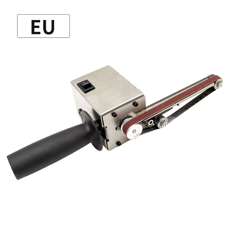 Photo 1 of Belt Sanders Machine, Mini Electric Handheld Sanding Belt Machine Bodhi Stainless Steel Polishing Machine Mini Machine Sharpener Woodworking Belt Sander Grinder