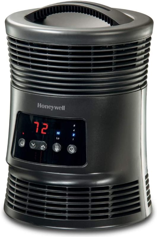 Photo 1 of Honeywell HHF370B 360 Degree Surround Fan Forced Heater with Surround Heat Output Charcoal Grey Energy Efficient Portable Heater with Adjustable Thermostat & 2 Heat Settings
