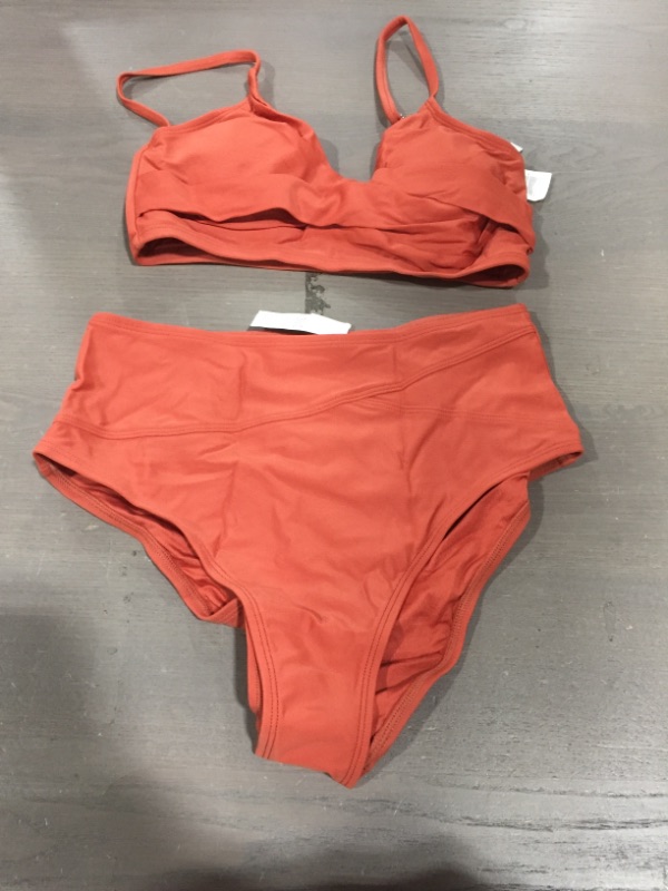 Photo 1 of 2 piece women swimwear- burnt orange- size small