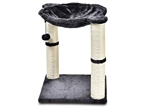 Photo 1 of Amazon Basics Cat Condo Tree Tower With Hammock Bed And Scratching Post - 16 x 20 x 16 Inches, Beige