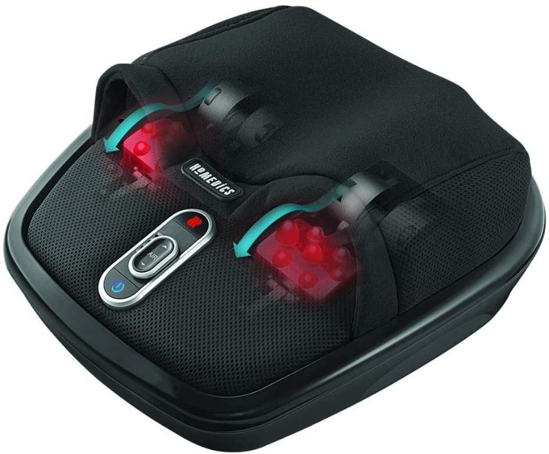 Photo 1 of Homedics Shiatsu Air Max Foot Massager with Heat Padded Two Massage Styles Adjustable Intensity, Black