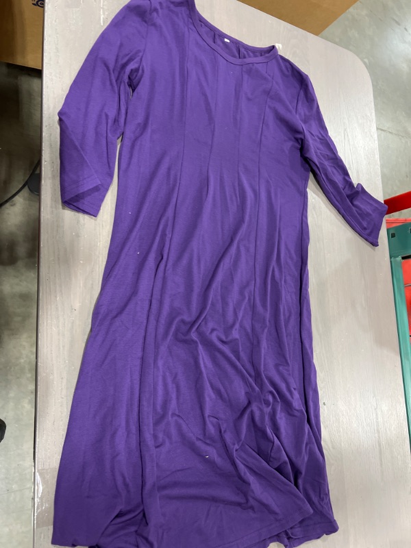 Photo 1 of WOMENS PURPLE HALF SLEEVE DRESS SIZE L