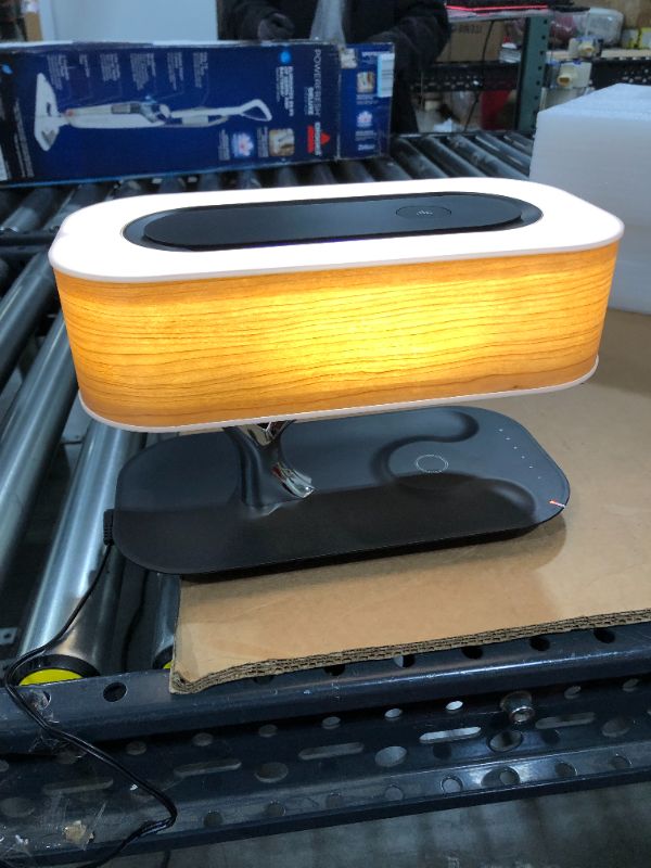 Photo 2 of AMPULLA Masdio by Ampulla Bedside Lamp with Bluetooth Speaker and Wireless Charger, Table Lamp Desk Lamp with Sleep Mode Stepless Dimming