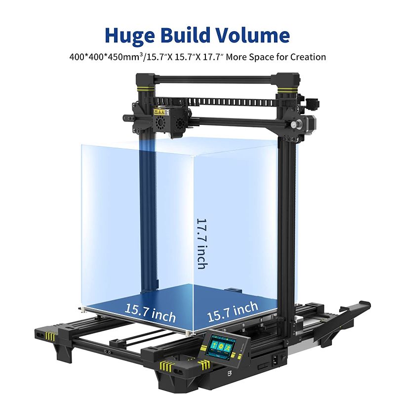 Photo 1 of ANYCUBIC Chiron 3D Printer, Semi-auto Leveling Large FDM Printer with Ultrabase Heatbed, Suitable for 1.75 mm Filament, TPU, Hips, PLA, ABS etc. / 15.75 x 15.75 x 17.72 inch(400x400x450mm)
