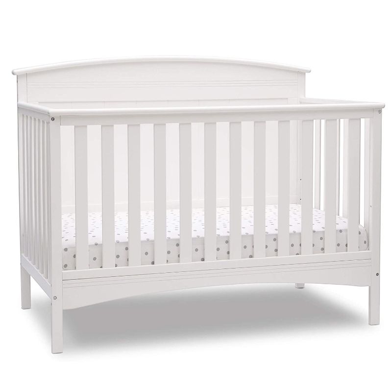 Photo 1 of Delta Children Archer Deluxe 6-in-1 Convertible Crib, Bianca White
