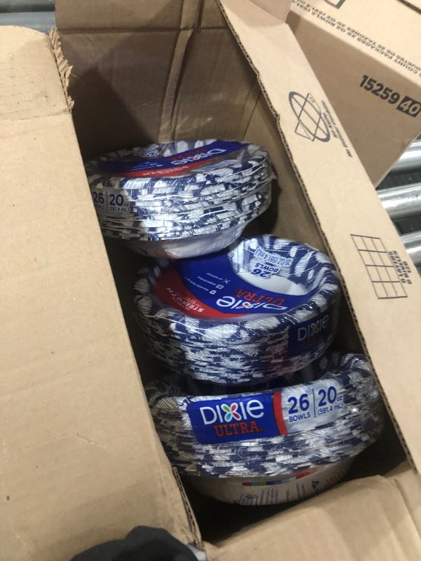 Photo 2 of (3 Pack of 26 Bowls) Dixie Ultra Paper Bowls, 20oz, Dinner or Lunch Size Printed Disposable Bowls, 26 Count (3 Pack of 26 Bowls), Packaging and Design May Vary
