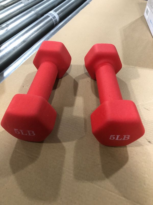 Photo 1 of 5lb dumbbells set of 2 red