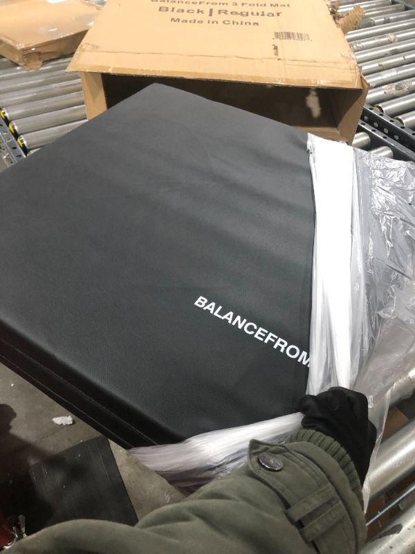 Photo 2 of BalanceFrom 2" Thick Tri-Fold Folding Exercise Mat with Carrying Handles for MMA, Gymnastics and Home Gym Protective Flooring

