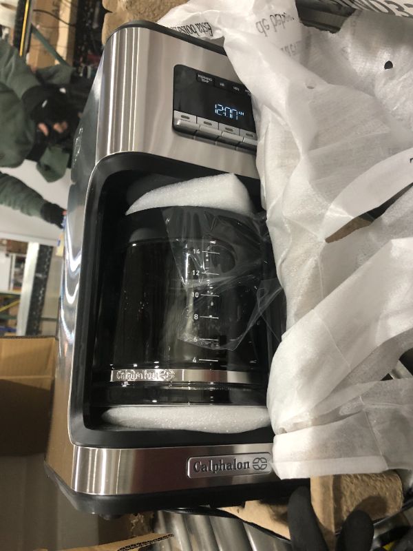 Photo 2 of Calphalon 14-Cup Programmable Coffee Maker | Stainless Steel Drip Coffee Maker with Glass Carafe, High Performance Heating
