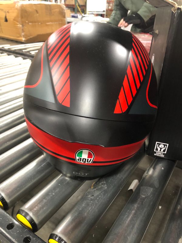 Photo 3 of AGV K1 WARMUP Sport Helmet (Matte Black/Red) L (Large)